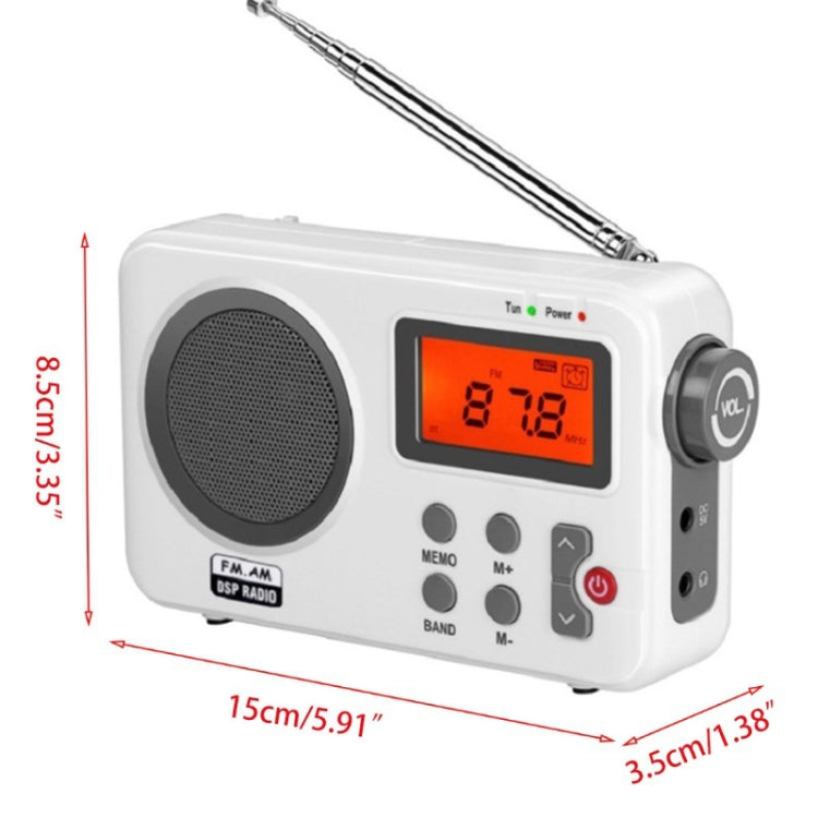 Rádio Retro Portátil SY-8801 com Ecrã LCD HD, SY-8801
