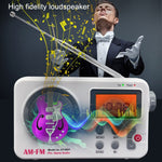 Rádio Retro Portátil SY-8801 com Ecrã LCD HD, SY-8801