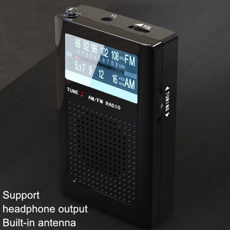 Rádio Retro de Bolso R06 com Ajuste de Frequência FM/AM e Antena, R06