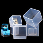 Crystal Drop Glue Square Silica Gel Mold DIY Handmade Jewelry Decoration Model, 20 PCS 20mm, 20 PCS 25mm, 10 PCS 35mm, 4 PCS 40mm, 4 PCS 50mm, 4 PCS 65mm