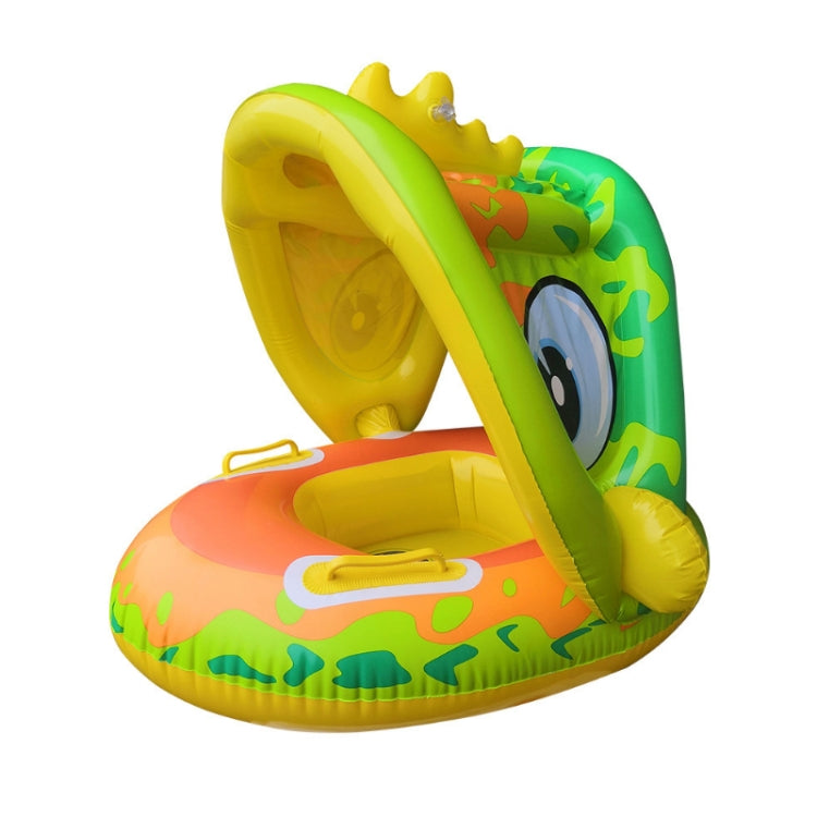 Anel de Natação Infantil com Desenho Animado e Toldo, Anel de Natação com Toldo (Verde), Anel de Natação com Toldo (Roxo)