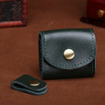 Bolsa Vintage Mini para Auscultadores em Pele S122, Café, Vinho Vermelho, Preto, Azul, Cinza, Verde