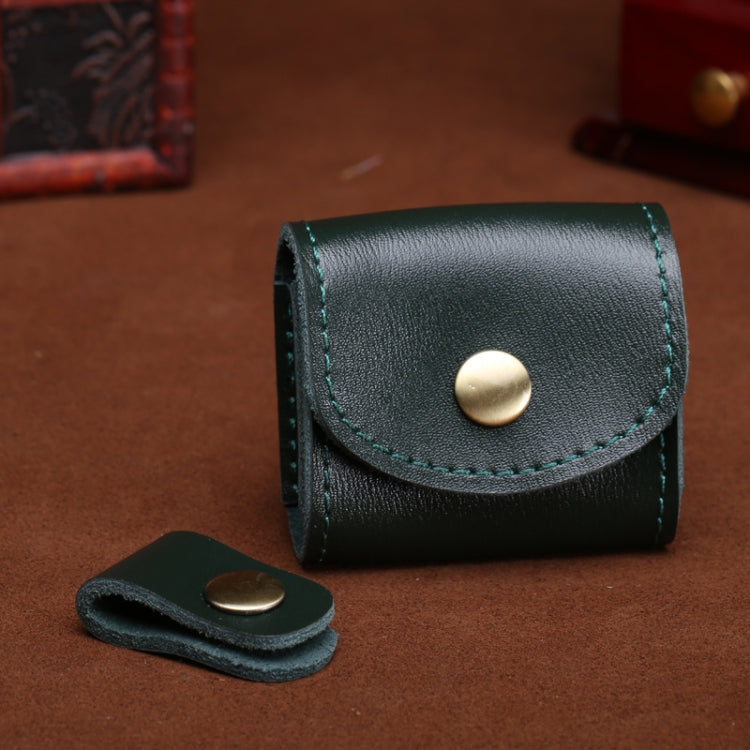 Bolsa Vintage Mini para Auscultadores em Pele S122, Café, Vinho Vermelho, Preto, Azul, Cinza, Verde