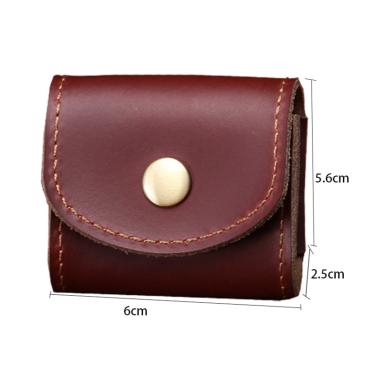 Bolsa Vintage Mini para Auscultadores em Pele S122, Café, Vinho Vermelho, Preto, Azul, Cinza, Verde