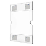 2 Peças Suporte de Acrílico para Sinalização de Parede 4x6 Polegadas, Moldura de Foto de Parede