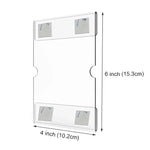 2 Peças Suporte de Acrílico para Sinalização de Parede 4x6 Polegadas, Moldura de Foto de Parede