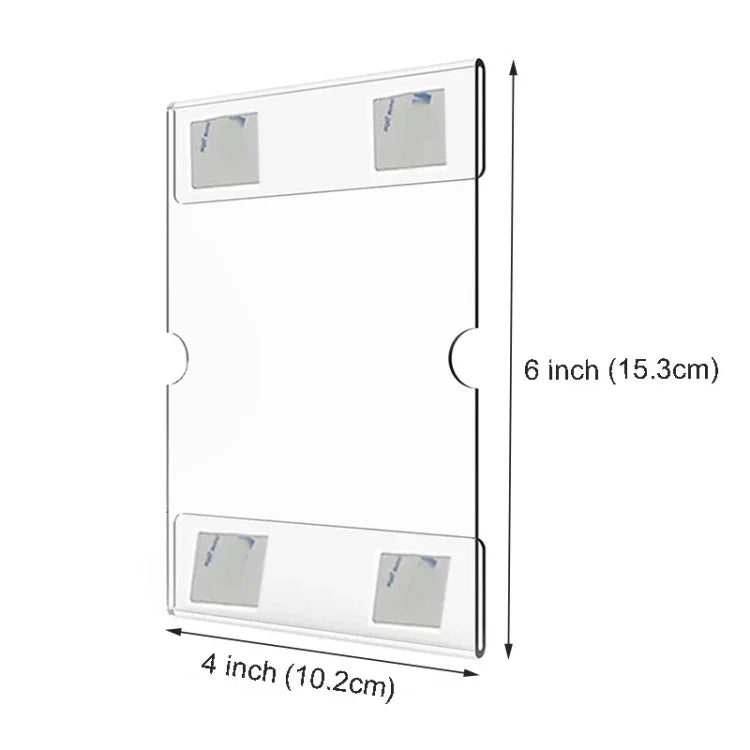 2 Peças Suporte de Acrílico para Sinalização de Parede 4x6 Polegadas, Moldura de Foto de Parede