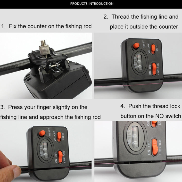 Contador Manual de Comprimento de Linha de Pesca para Máquinas