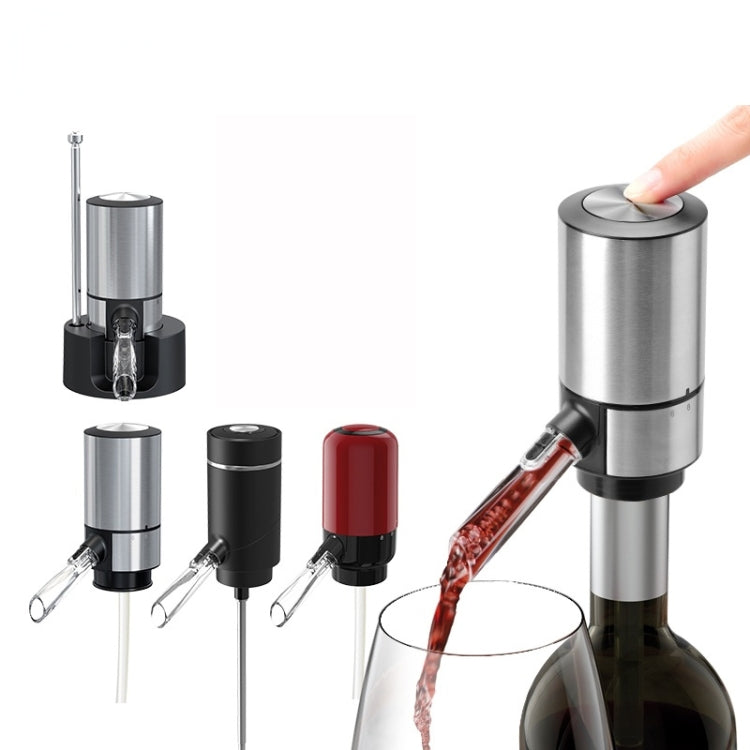 Electric Red Wine Decanter Dispenser,Style:, Red ABS, Stainless Steel, Stainless Steel With Base