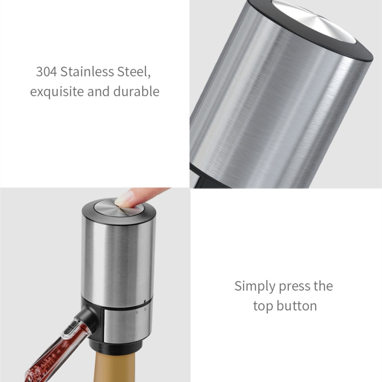 Electric Red Wine Decanter Dispenser,Style:, Red ABS, Stainless Steel, Stainless Steel With Base