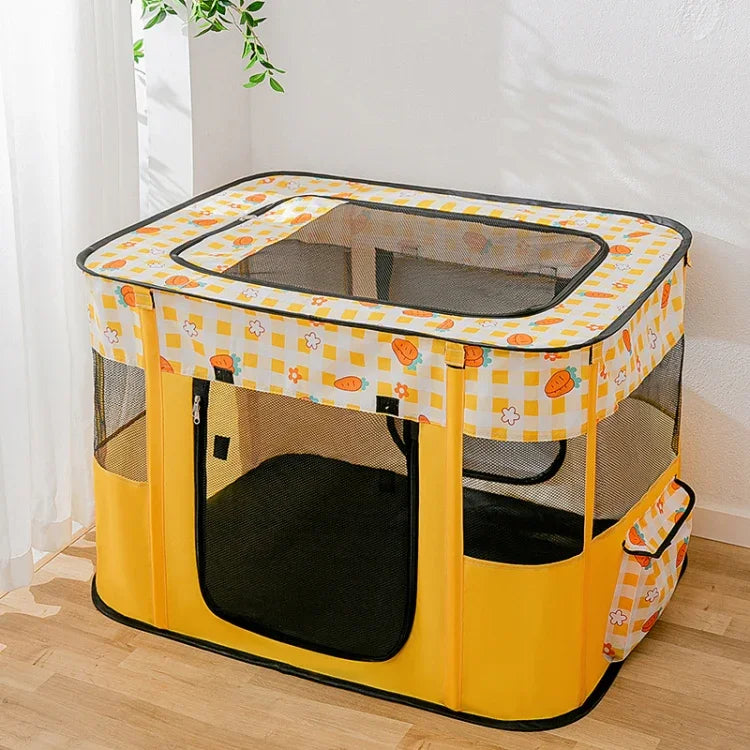 Cerca Dobrável Retangular para Animais, Sala de Entrega para Areia de Cães e Gatos, M, XL