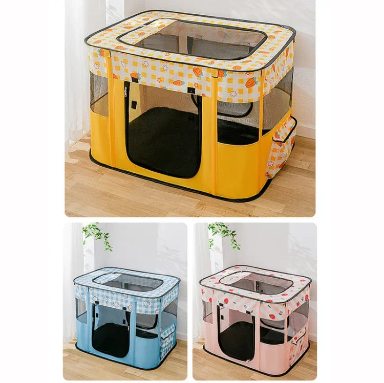 Cerca Dobrável Retangular para Animais, Sala de Entrega para Areia de Cães e Gatos, M, XL