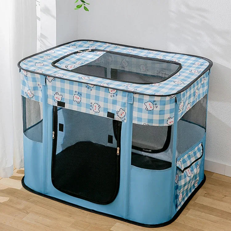 Cerca Dobrável Retangular para Animais, Sala de Entrega para Areia de Cães e Gatos, M, XL