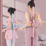 CHANGKUAI Corrector de Corcunda para Yoga, Ajustável, Ombros Abertos, Vara de Treino em Pé, Rosa, Azul, Verde