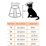 Proteção para Cabeça de Animal de Estimação Colar Anti-Mordida para Gato e Cão Após Cirurgia e Operação, Tamanho: Nº7/8cm, Nº7, Nº6, Nº5, Nº4, Nº3