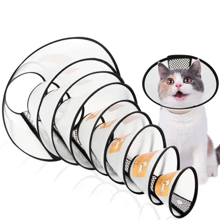 Proteção para Cabeça de Animal de Estimação Colar Anti-Mordida para Gato e Cão Após Cirurgia e Operação, Tamanho: Nº7/8cm, Nº7, Nº6, Nº5, Nº4, Nº3