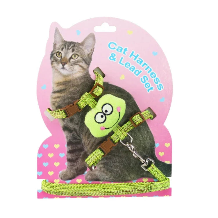 Trela Ajustável Confortável Anti-Fuga para Gato, S, L