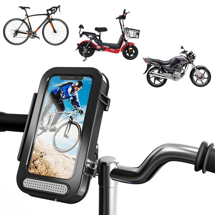 Bolsa Impermeável para Bicicleta Suporte Transparente para Telemóvel Flip para Motocicleta, Suporte Transparente Flip para Bicicleta