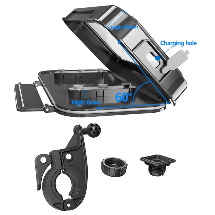 Bolsa Impermeável para Bicicleta Suporte Transparente para Telemóvel Flip para Motocicleta, Suporte Transparente Flip para Bicicleta