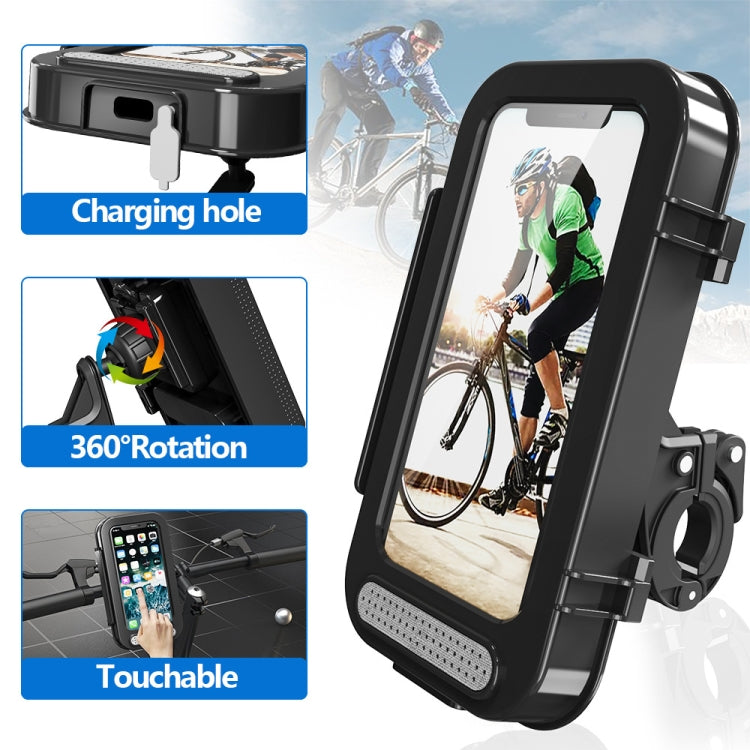 Bolsa Impermeável para Bicicleta Suporte Transparente para Telemóvel Flip para Motocicleta, Suporte Transparente Flip para Bicicleta