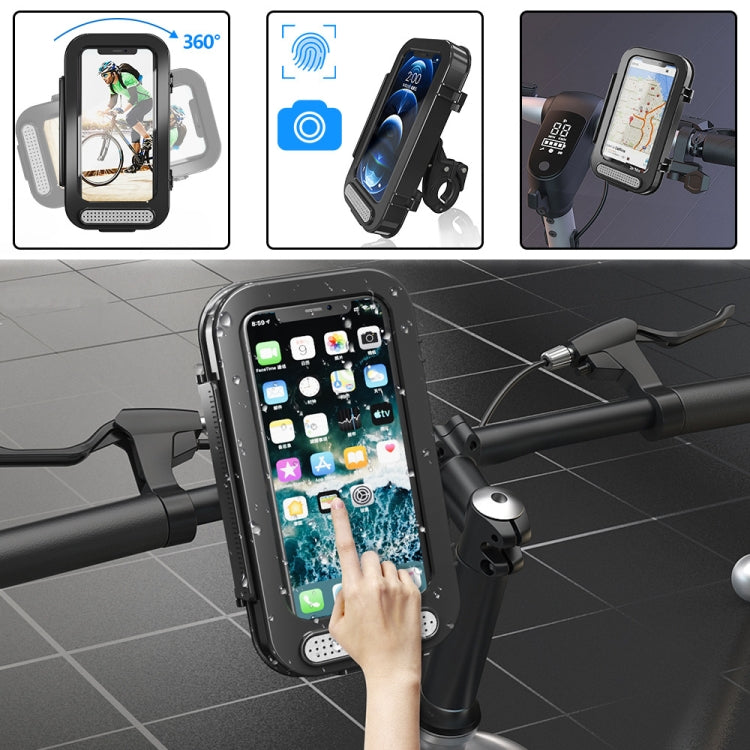 Bolsa Impermeável para Bicicleta Suporte Transparente para Telemóvel Flip para Motocicleta, Suporte Transparente Flip para Bicicleta