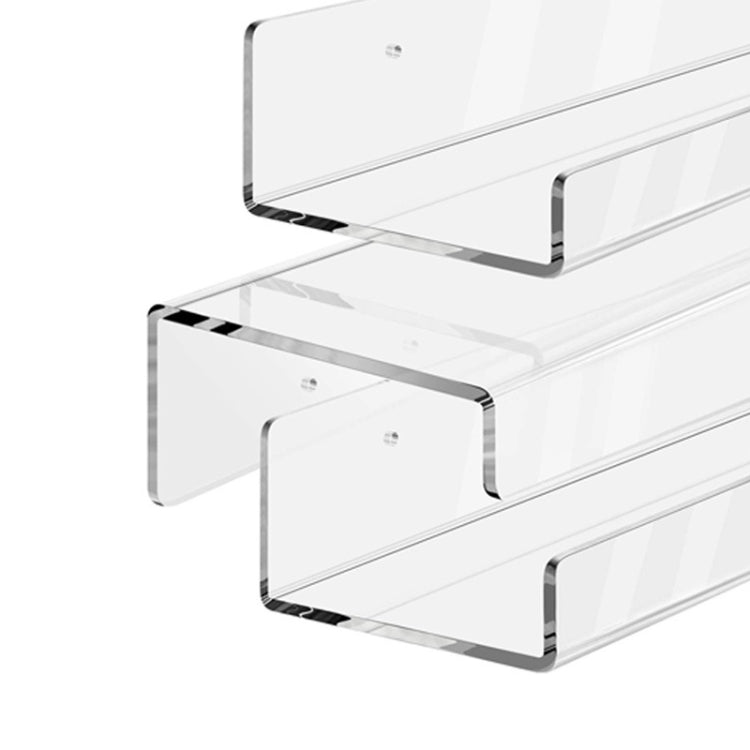 Home Kitchen Office Books Wall Mounted Acrylic Shelf, Acrylic Shelf 30x10x6cm, Acrylic Shelf 40x10x6cm