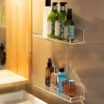 Home Kitchen Office Books Wall Mounted Acrylic Shelf, Acrylic Shelf 30x10x6cm, Acrylic Shelf 40x10x6cm
