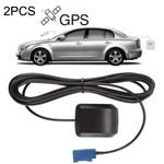 2 Peças Amplificador de Antena GPS Satélite para Navegação DVD de Carro Interface FAKRA-C, Base Plástica