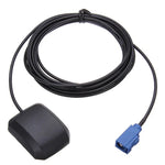 2 Peças Amplificador de Antena GPS Satélite para Navegação DVD de Carro Interface FAKRA-C, Base Plástica