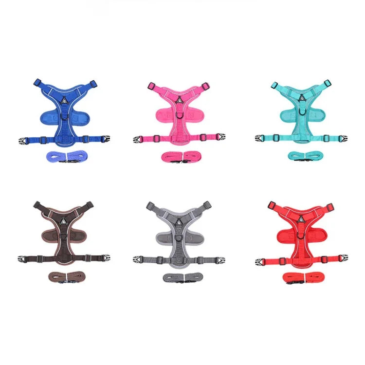 HT-864 Corda de Tração para Animais Colete Peitoral Respirável Refletor para Cão, Tamanho:, S, M, L, XL