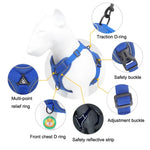 HT-864 Corda de Tração para Animais Colete Peitoral Respirável Refletor para Cão, Tamanho:, S, M, L, XL