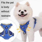HT-864 Corda de Tração para Animais Colete Peitoral Respirável Refletor para Cão, Tamanho:, S, M, L, XL