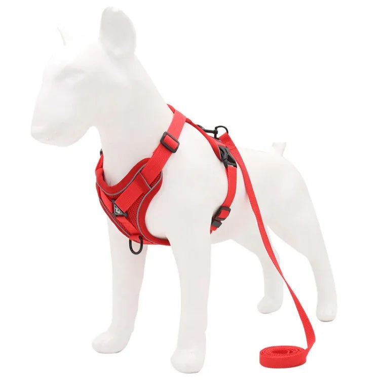 HT-864 Corda de Tração para Animais Colete Peitoral Respirável Refletor para Cão, Tamanho:, S, M, L, XL