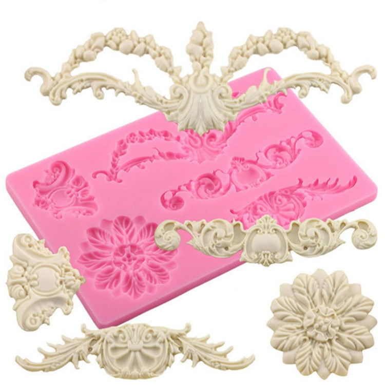 Molde de Silicone para Fondant Floral para Borda de Bolo, CF394