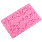 Molde de Silicone para Fondant Floral para Borda de Bolo, CF394