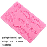 Molde de Silicone para Fondant Floral para Borda de Bolo, CF394