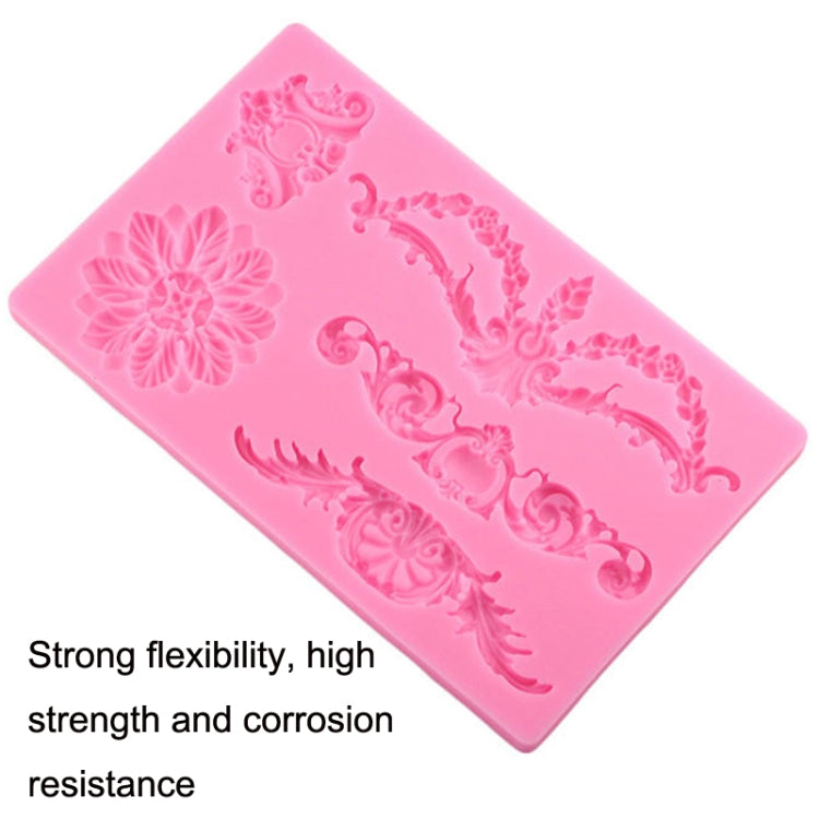 Molde de Silicone para Fondant Floral para Borda de Bolo, CF394
