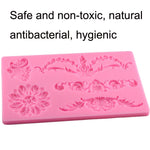 Molde de Silicone para Fondant Floral para Borda de Bolo, CF394
