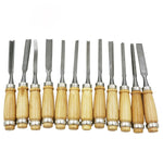 Faca de Escultura Ferramenta de Carpintaria Cinzel para Escultura em Raiz, 12 PCS / Conjunto