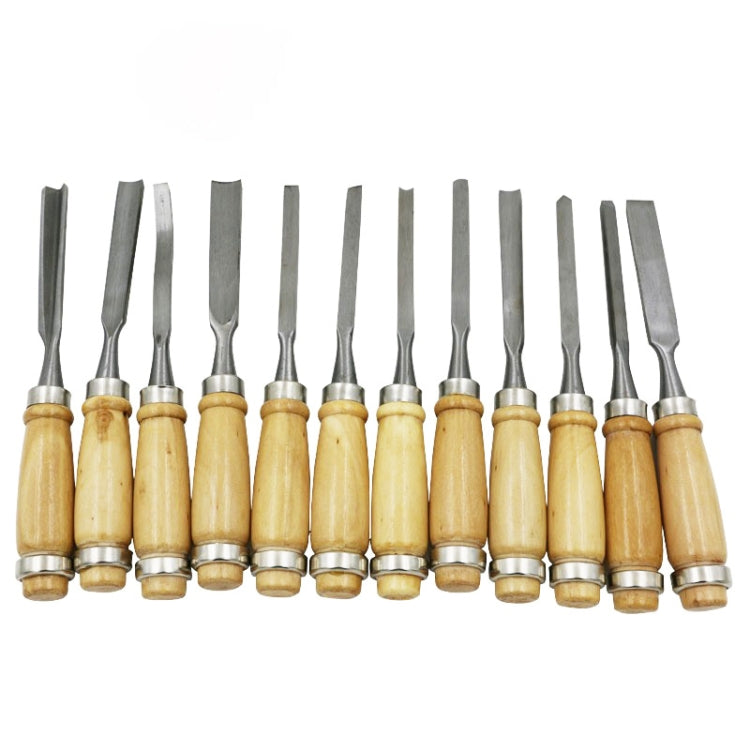 Faca de Escultura Ferramenta de Carpintaria Cinzel para Escultura em Raiz, 12 PCS / Conjunto
