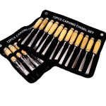 Faca de Escultura Ferramenta de Carpintaria Cinzel para Escultura em Raiz, 12 PCS / Conjunto