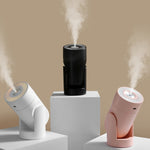 Humidificador de Luz Noturna Colorida Rotativa USB L09, Branco, Rosa, Preto