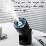 Humidificador de Luz Noturna Colorida Rotativa USB L09, Branco, Rosa, Preto