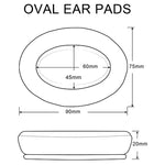 2pcs Capa de Espuma para Auriculares JBL E55BT, Cor: Sem LR, Preto, Azul, Cinzento, Vermelho, Verde, Cinzento, Sem LR, Veludo Espesso, Rede de Futebol Espessa