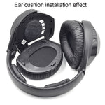 2 PCS Almofadas para Auriculares Sennheiser HDR RS165 RS175 RS185 RS195, Estilo:, Almofadas de Couro de Rã, Almofadas de Veludo, Almofadas de Couro de Proteína, Almofadas de Pele de Cordeiro, Almofadas de Rede de Futebol