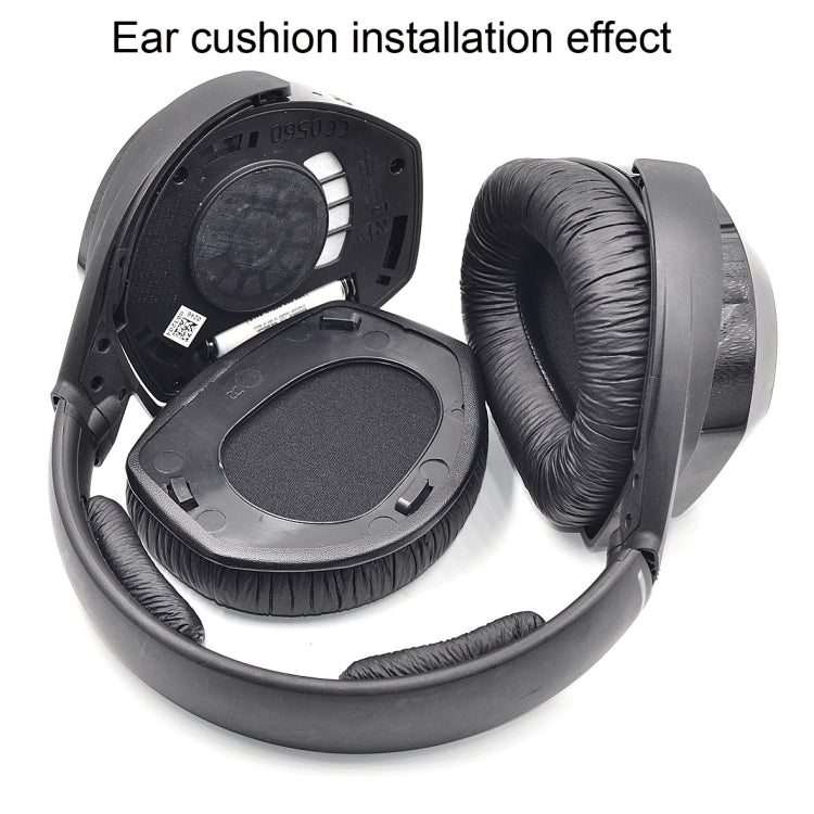 2 PCS Almofadas para Auriculares Sennheiser HDR RS165 RS175 RS185 RS195, Estilo:, Almofadas de Couro de Rã, Almofadas de Veludo, Almofadas de Couro de Proteína, Almofadas de Pele de Cordeiro, Almofadas de Rede de Futebol