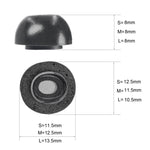 2 PCS Tampas de Espuma de Memória para Auriculares TWS Airpods Pro, Tamanho:, Grande Preto, Médio Preto, Pequeno Preto, Grande Cinzento, Médio Cinzento, Pequeno Cinzento