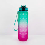 Garrafa Desportiva Space Cup Gradiente 1000ml com Tampa de Salto e Palhinha, Gradiente Laranja-Verde, Gradiente Azul e Vermelho, Gradiente Verde e Vermelho, Gradiente Amarelo Roxo, Preto, Azul, Verde