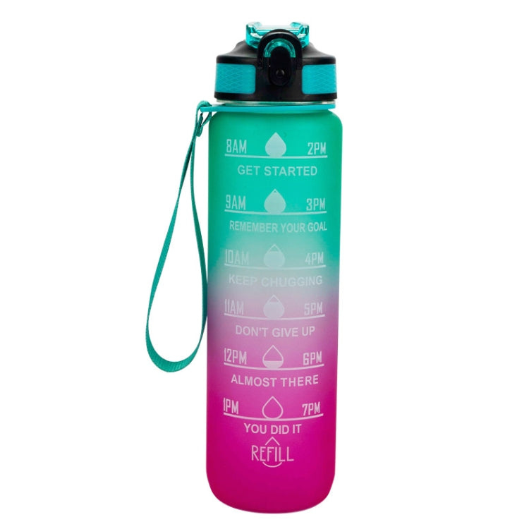 Garrafa Desportiva Space Cup Gradiente 1000ml com Tampa de Salto e Palhinha, Gradiente Laranja-Verde, Gradiente Azul e Vermelho, Gradiente Verde e Vermelho, Gradiente Amarelo Roxo, Preto, Azul, Verde