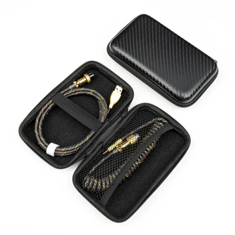 Mechanical Keyboard Spring Cable Gold-plated Aerial Plug, Yellow, Black